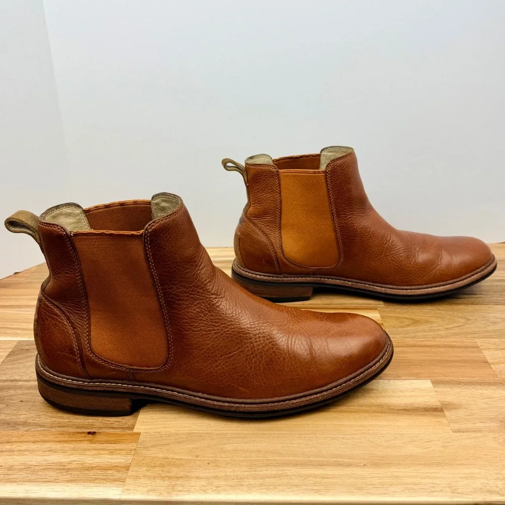UGG Men's Brown Leather Chelsea Boots Chukka Ankle Boots Size 10